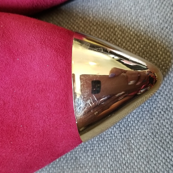 Hot Pink Suede Flats - Picture 3 of 6